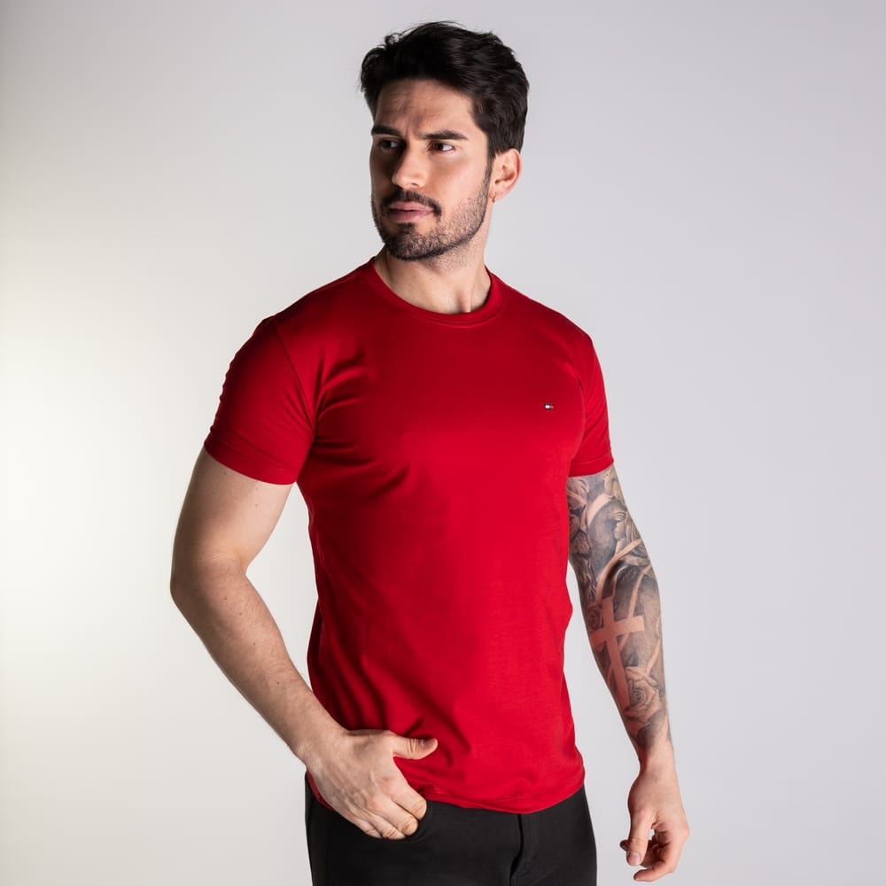 (Compre 3 Leve 5) Kit 5 Camisetas Tommy H + Pack com 3 Cuecas Boxer de Brinde