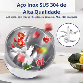 Moedor Elétrico Multiuso TurboChef Inox 5 em 1 + BRINDE: Dispenser Giratório Automático 5.1