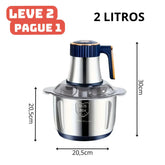 Moedor Elétrico Multiuso TurboChef Inox 5 em 1 + BRINDE: Dispenser Giratório Automático 5.1