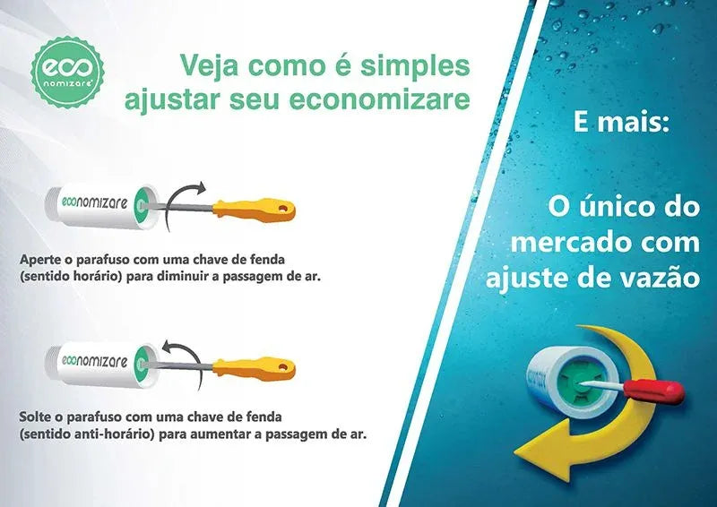 (Compre 1 Leve 2) Bloqueador De Ar Economizare - REDUZ Conta De Água 50% + Rosca de Brinde