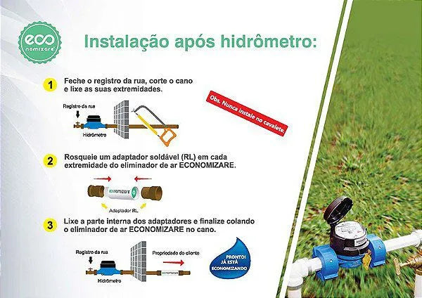 (Compre 1 Leve 2) Bloqueador De Ar Economizare - REDUZ Conta De Água 50% + Rosca de Brinde