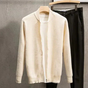 Cardigã Masculino Fechamento em Zíper - Estilo Casual
