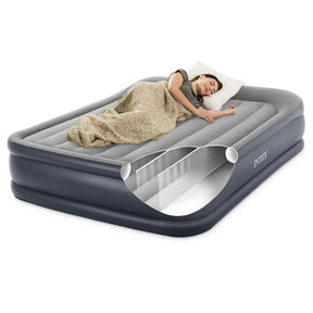 Colchão Inflável Queen Fortech Com Bomba Embutida Bivolt + Bolsa Bestway